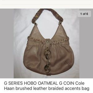 G SERIES COLE HAAN COIN braided accent hobo bag